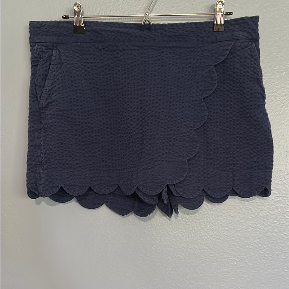 Vineyard Vines Blue Skorts with Scalloped Hem